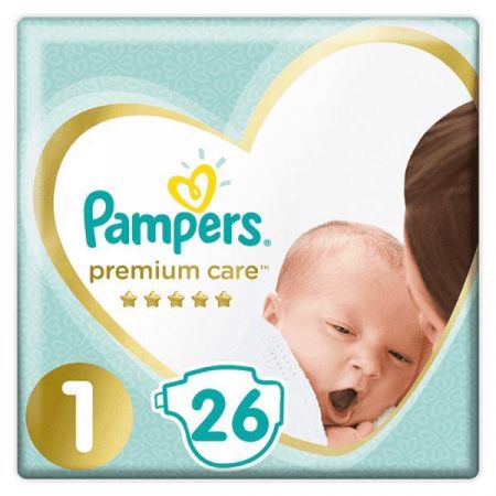 PAMPERS Premium Care Pleny jednorázové 1 (2-5 kg) 26 ks