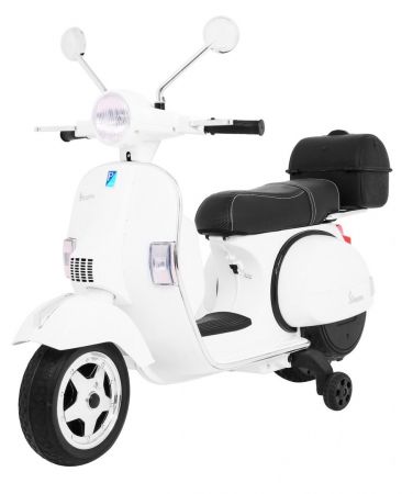 HračkyZaDobréKačky Dětská elektrická motorka Vespa bílá