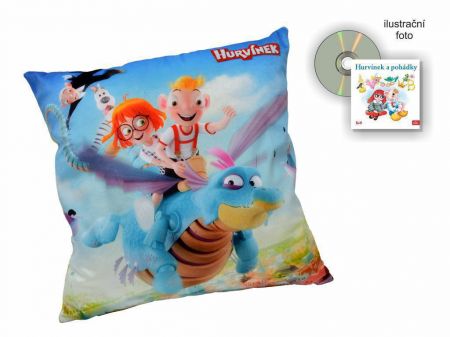 Moravská ústředna Polštář Hurvínek 30 x 30 s audio CD Drak