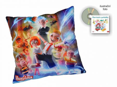 Moravská ústředna Polštář Hurvínek 30 x 30 s audio CD Loutky