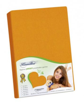 Bellatex Prostěradlo jersey - oranžová - 90x200 cm