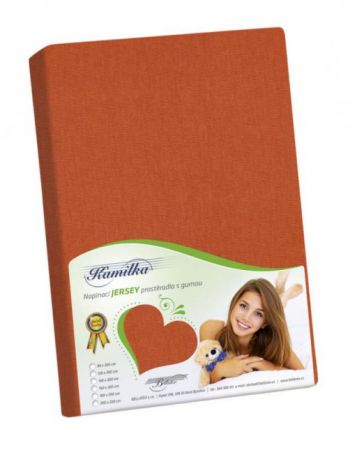 Bellatex Prostěradlo jersey - cihlová - 90x200 cm