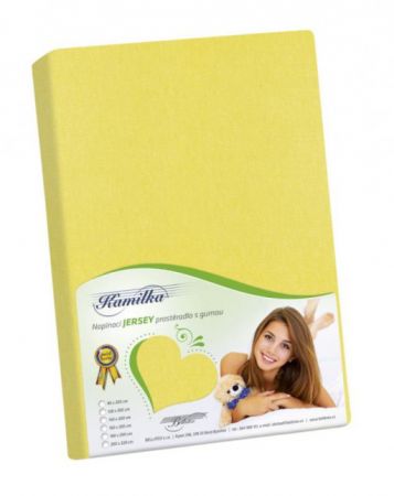 Bellatex Prostěradlo jersey - žlutá - 90x200 cm