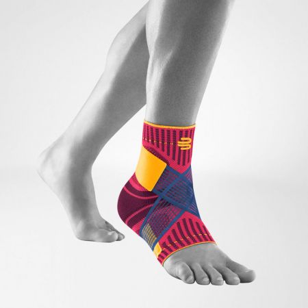 Bauerfeind Sports Ankle Support, růžová, pravá, Velikost XXL