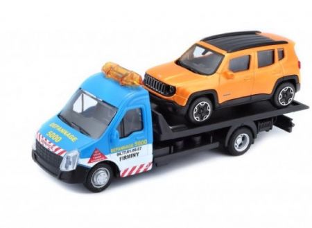 Bburago Car Hauler a Jeep 1:43