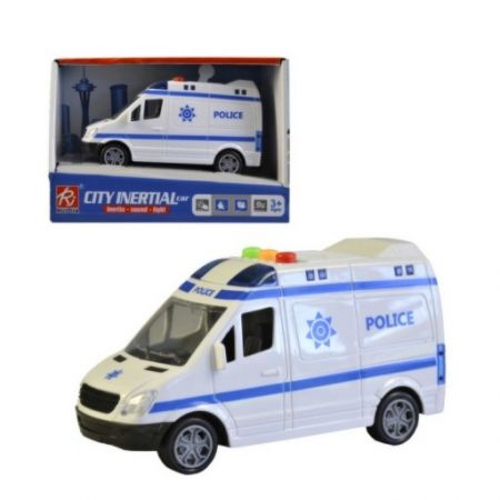 Auto Policie na natažení se světlem a zvukem, 14cm