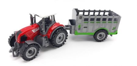 WIKY - Kovový Traktor s ohrádkou 19cm - žlutá