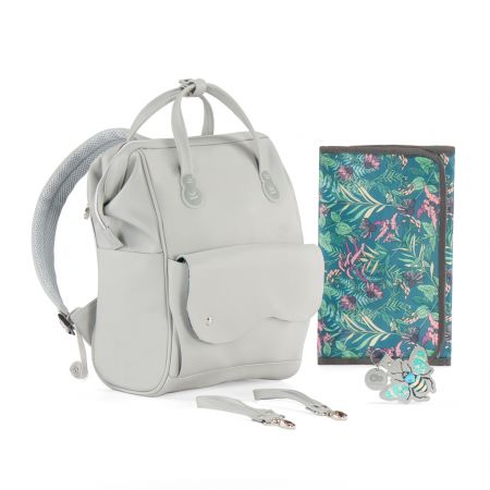 Kinderkraft KINDERKRAFT Taška/batoh přebalovací Treasurpack Grey Nature Vibes, Premium