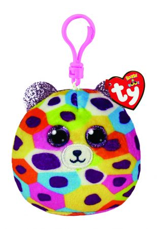 Ty Squish-a-Boos GISELLE, Clip 8,5 cm - barevný leopard (3)