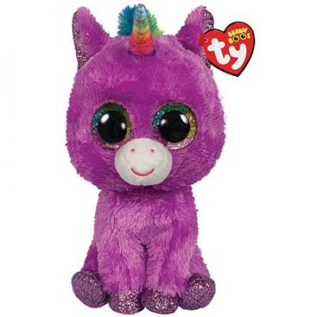 Beanie Boos ROSETTE - fialový jednorožec 24 cm