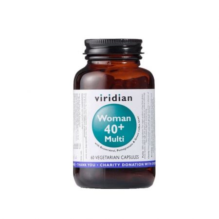 40+ Natural multivitamín pro ženy Viridian 60 kapslí