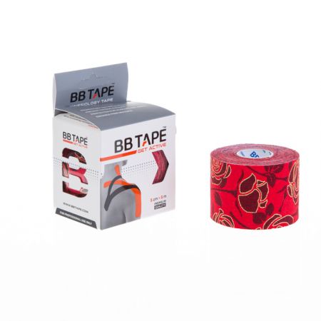 BB Tape Kineziologický tejp - 5 m x 5 cm Barva: růže