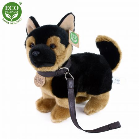 RAPPA | Plyšový pes německý ovčák s vodítkem stojící 23 cm ECO-FRIENDLY DS64171752