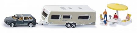 SIKU Super - Osobní vozidlo s obytným přívěsem, 1:55 DS18640717