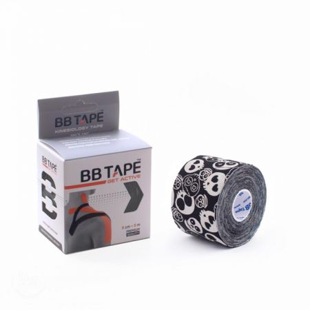 BB Tape Kineziologický tejp - 5 m x 5 cm Barva: černá s lebkami