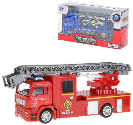 Auto záchranáři 15cm zpětný chod hasiči / policie kov 4 druhy DS47056712