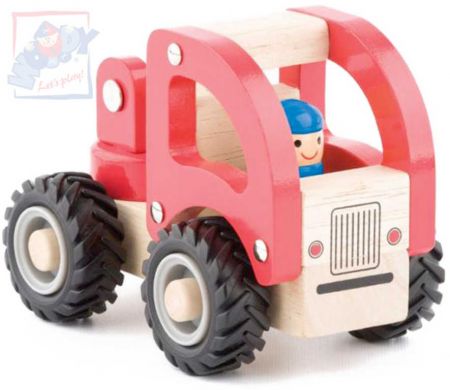 WOODY DŘEVO Auto Hasiči 14cm s panáčkem *DŘEVĚNÉ HRAČKY* DS47755787