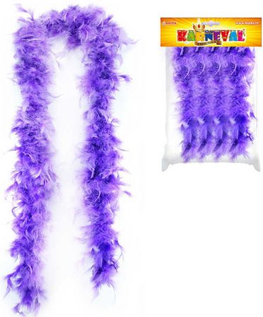 KARNEVAL Boa peří 1,5m fialové pro dospělé KARNEVALOVÝ DOPLNĚK DS81244395