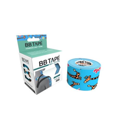 BB Tape Kineziologický tejp - 5 m x 5 cm Barva: žirafa modrá