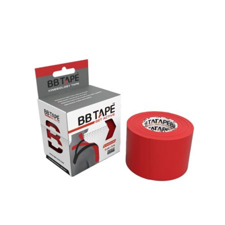 BB Tape Kineziologický tejp - 5 m x 5 cm Barva: červená