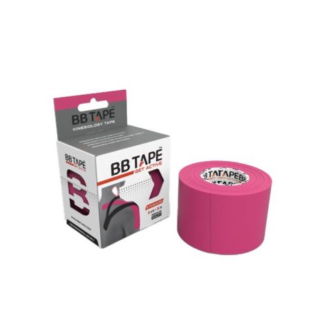 BB Tape Kineziologický tejp - 5 m x 5 cm Barva: růžová