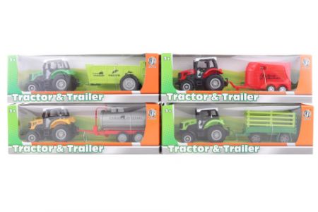 Traktor s přívěsem kovový DS45940502