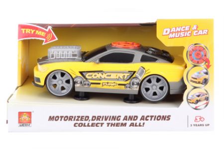 Auto žluté hudební na baterie DS69756323