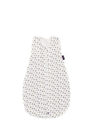  Letní spací pytel Träumeland Liebmich Tencel weiß mit grauen Sternen 70 cm