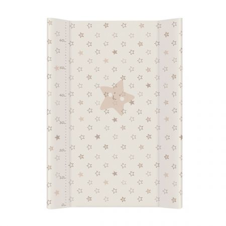 CEBA BABY přebalovací podložka DVOJHRANNÁ TVRDÁ COMFORT 50x70cm Hvězdy Béžová