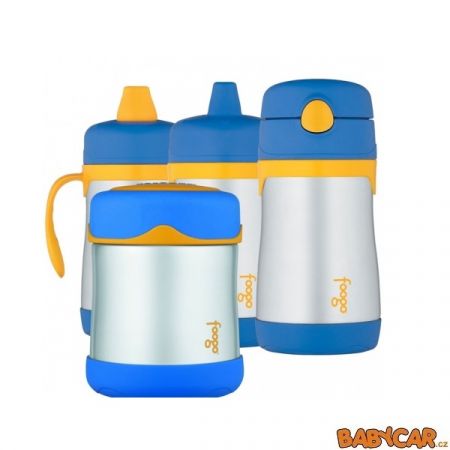 THERMOS kojenecká termoska FOOGO 290ml + 1,2,3 stupeň + termoska na jídlo Modrá