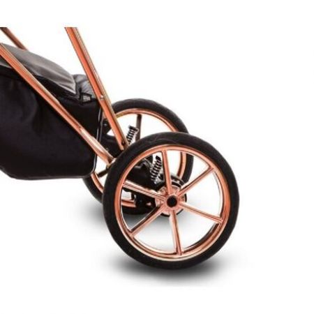 Náhradní kolo ke kočárku Baby Active Musse Rose gold - zadní