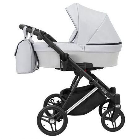 Kočárek Kunert Lazzio Eco Premium dvojkombinace stříbrný rám popelavý
