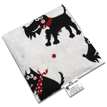 Babyrenka nahřívací polštářek 15x15 cm z třešňových pecek Pejsci