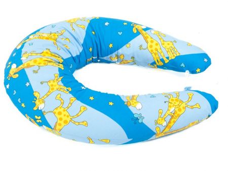 Matýsek | Kojící polštář MAXI ŽIRAFA MODRÁ, bez snímatelného potahu