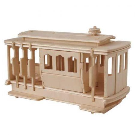 Woodcraft construction kit Woodcraft Dřevěné 3D puzzle tramvaj
