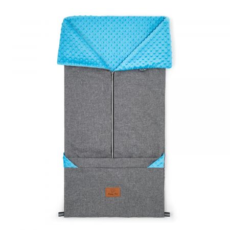 Univerzální fusak HappyBee LENY 2v1 graphite/minky blue
