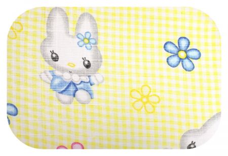 Bavlněná plena EgaKids Tetra LUX 70x80cm - Králíček na žlutém poli