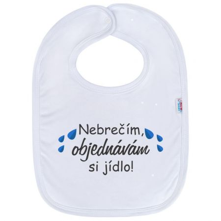 NEW BABY Kojenecký dětský bavlněný bryndák New Baby Nebrečím objednávám si