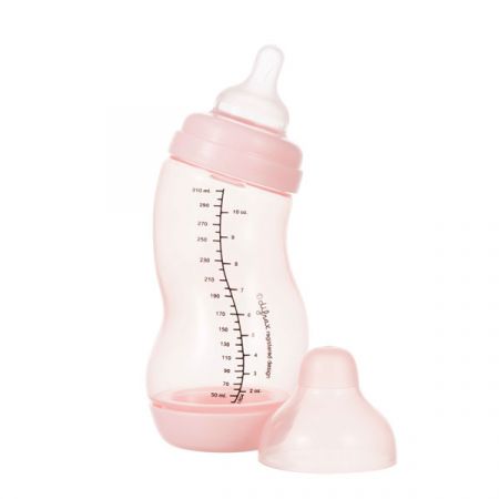 Kojenecká S-lahvička Difrax, široká, Antikoliková, růžová - 310 ml Barva: růžové