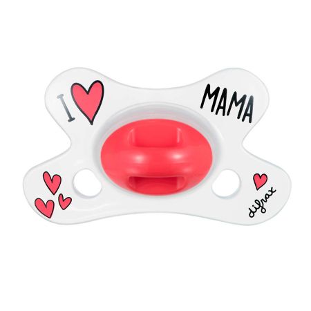 Dudlík Difrax Natural I LOVE MAMA 6+ Barva: červené
