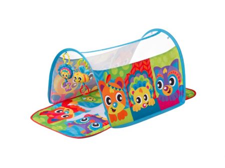Playgro - Hrací deka s tunelem Zvířátka