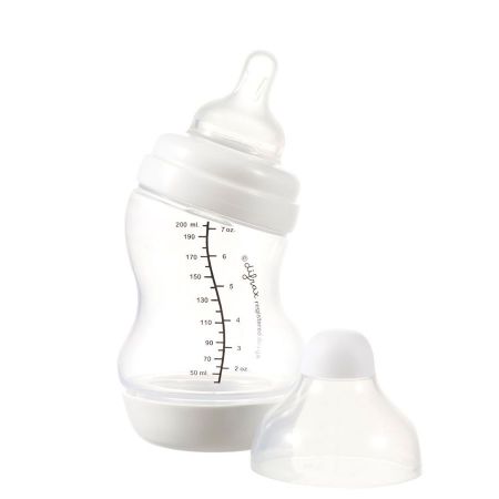 Kojenecká S-lahvička Difrax, široká, Antikolik, bílá, 200 ml Barva: bílé