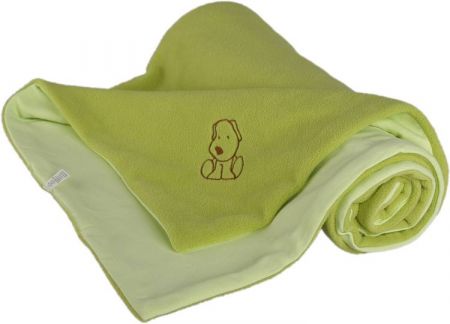 Kaarsgaren Dětská deka zelená s pejskem fleece bavlna