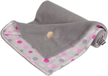 Kaarsgaren s.r.o. Dětská deka šedá s puntíky fleece bavlna