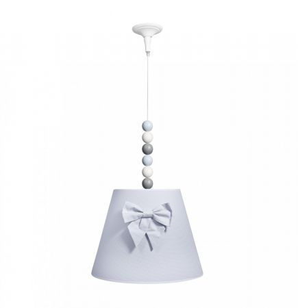 Caramella Pure Grey visící lampa s mašlí šedá