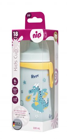 NIP Kids cup láhev s pítkem, 330 ml, kluk