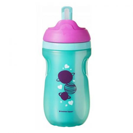 Tommee Tippee Láhev se slámkou Girl 260ml, 12m+