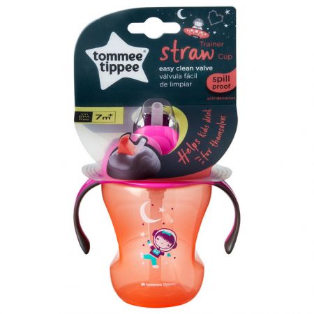 Tommee Tippee Tomme Tippee netekoucí hrnek s brčkem Explora Easy Drink 230ml oranžová