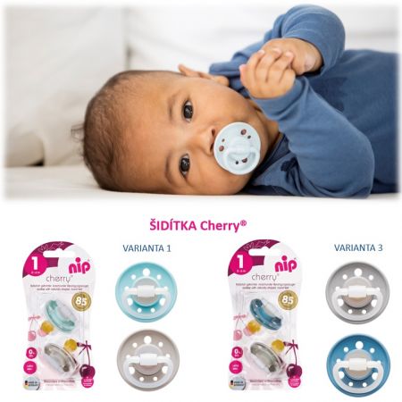 NIP CHERRY šidítko K,0-6m,2ks,mix barev