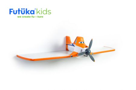 Dětská polička Futuka kids AIR jednopatrová ORANGE